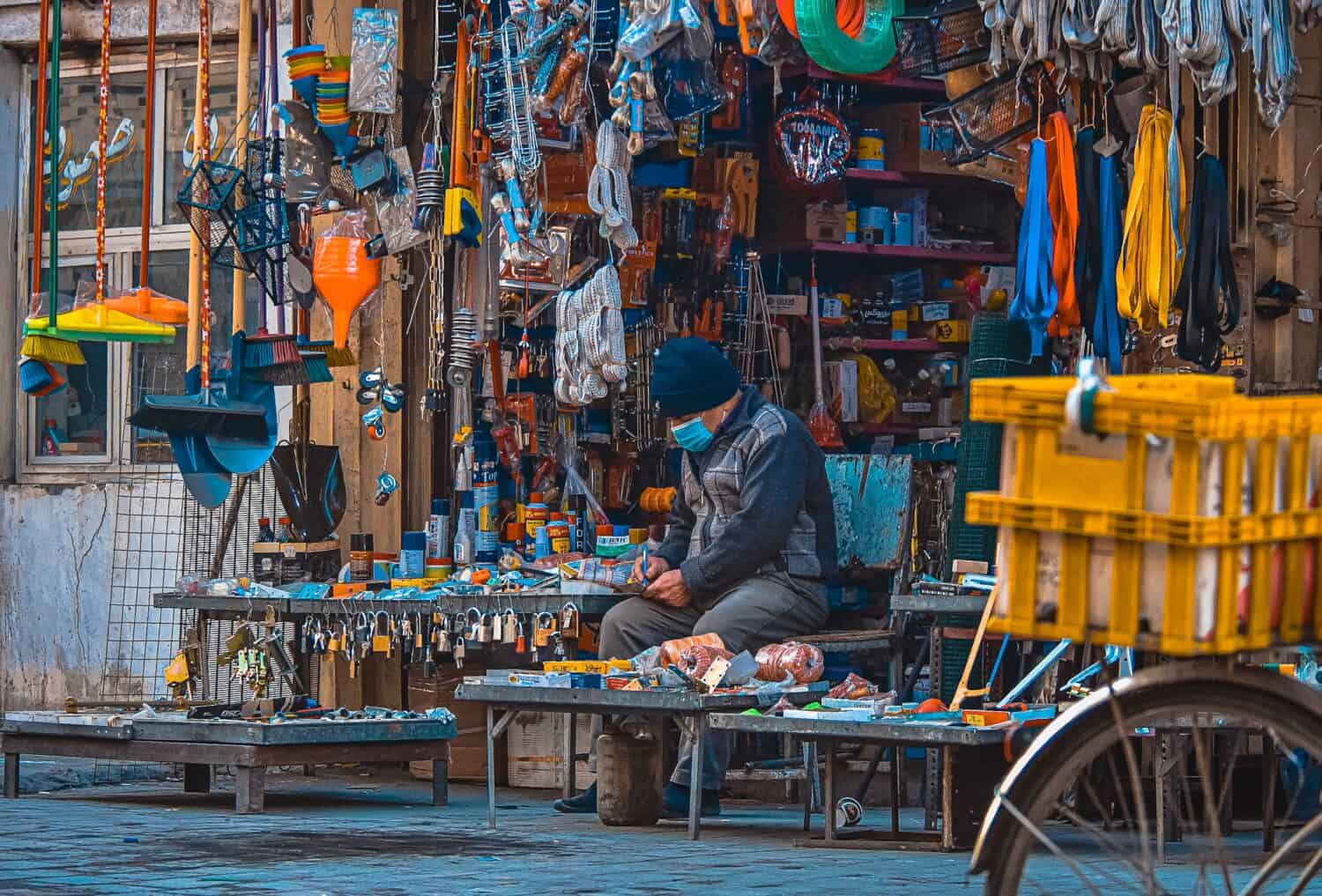 seller man, street, chamber, shop, old, Baghdad, by obaida