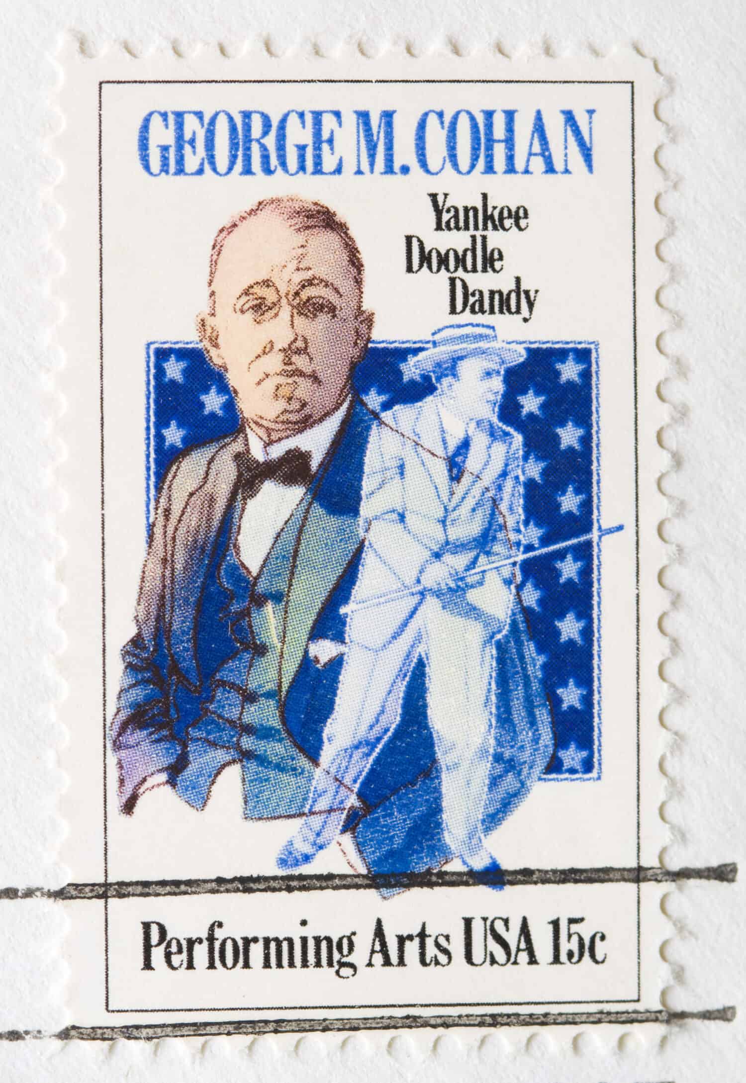 UNITED STATES - CIRCA 1978: stamp printed by United states, shows George Cohan, circa 1978
