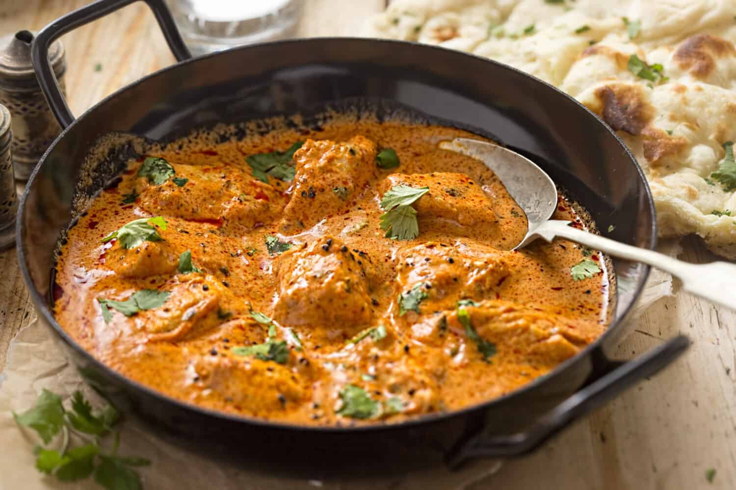 Butter chicken curry. Murgh makhani with tender chicken breast, cream, butter & honey.