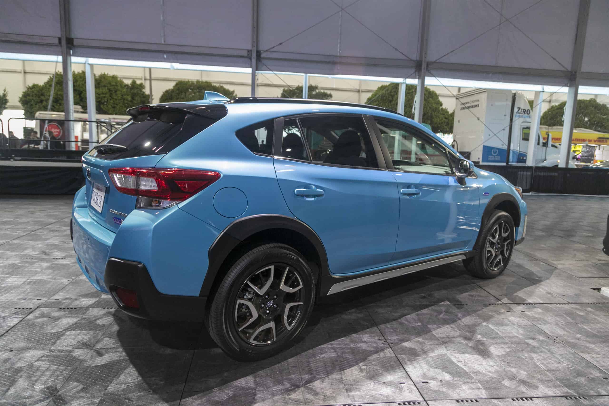 LOS ANGELES, CA - NOVEMBER 21: The Subaru Crosstrek plug-ing hybrid is shown at AutoMobility LA on November 21, 2019 in Los Angeles, California. The four-day press and trade event precedes the Los Angeles Auto Show, which runs November 22 through December 1. (Photo by David McNew/Getty Images)