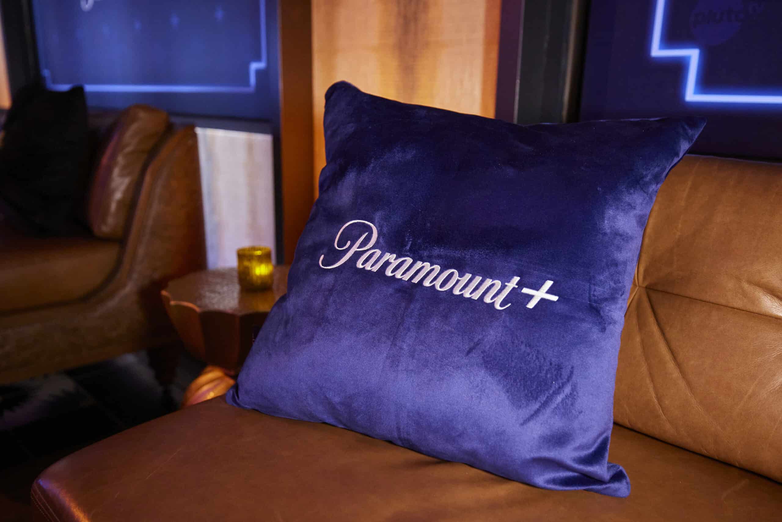 Paramount+ logo pillow