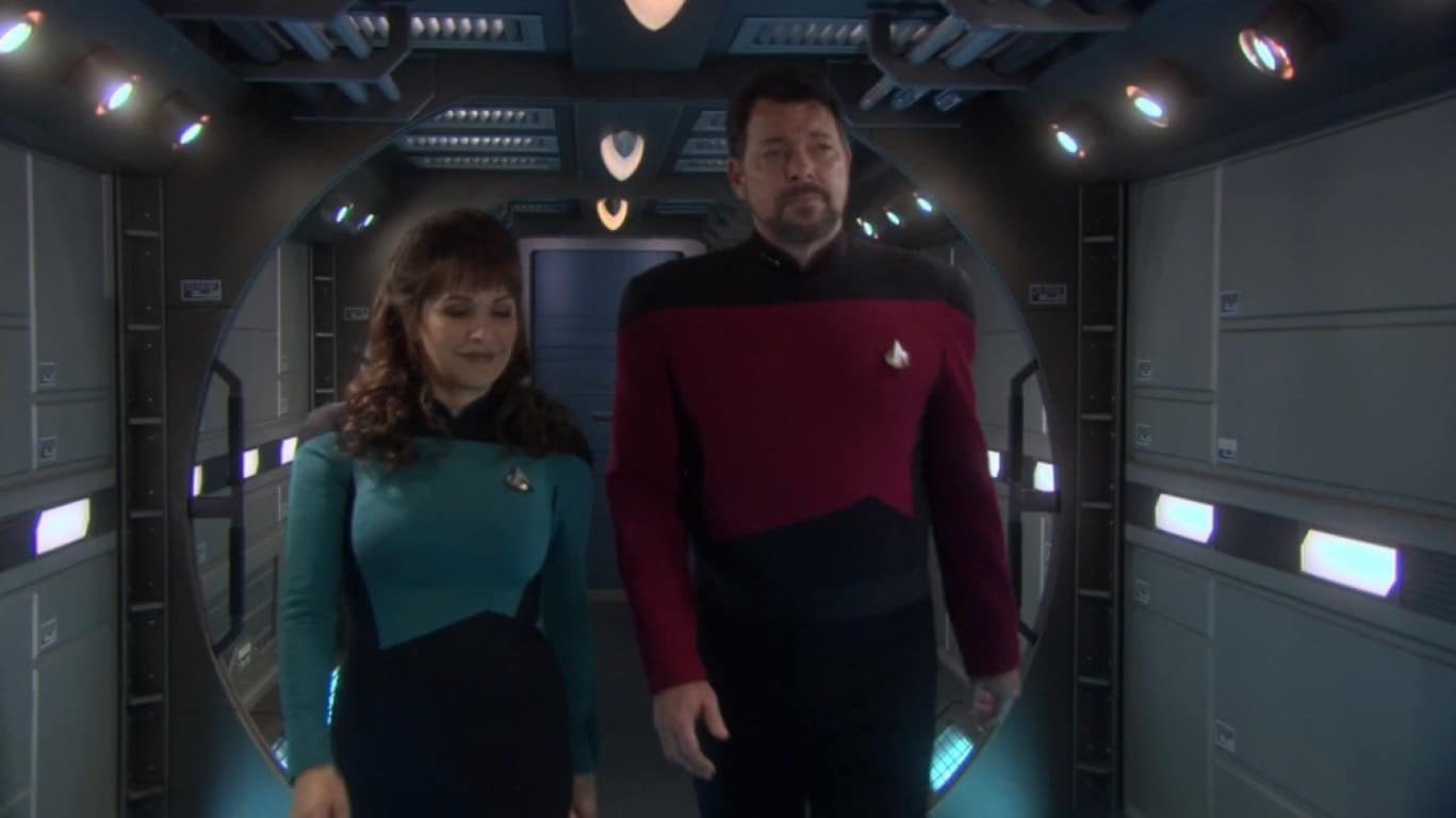 Star Trek: Enterprise, "These Are the Voyages..." | Jonathan Frakes and Marina Sirtis in Star Trek: Enterprise (2001)