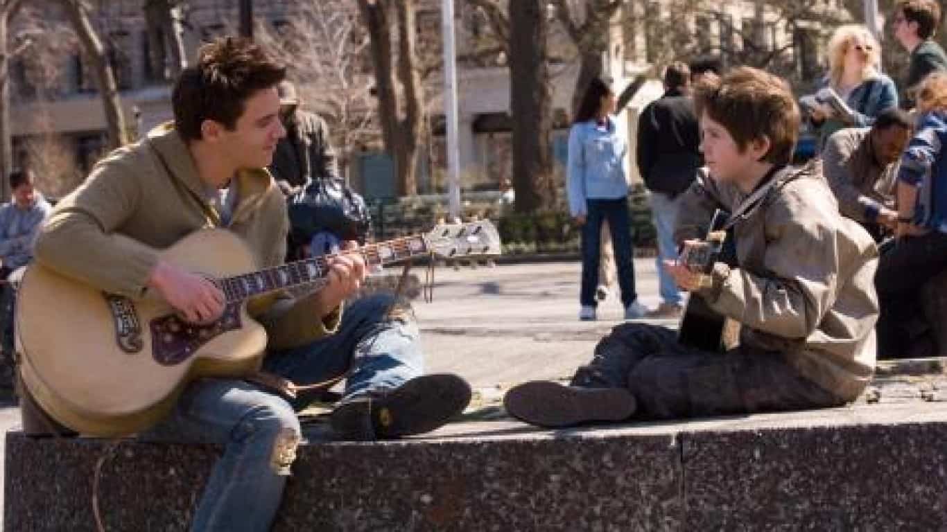 August | Jonathan Rhys Meyers and Freddie Highmore in August Rush (2007)