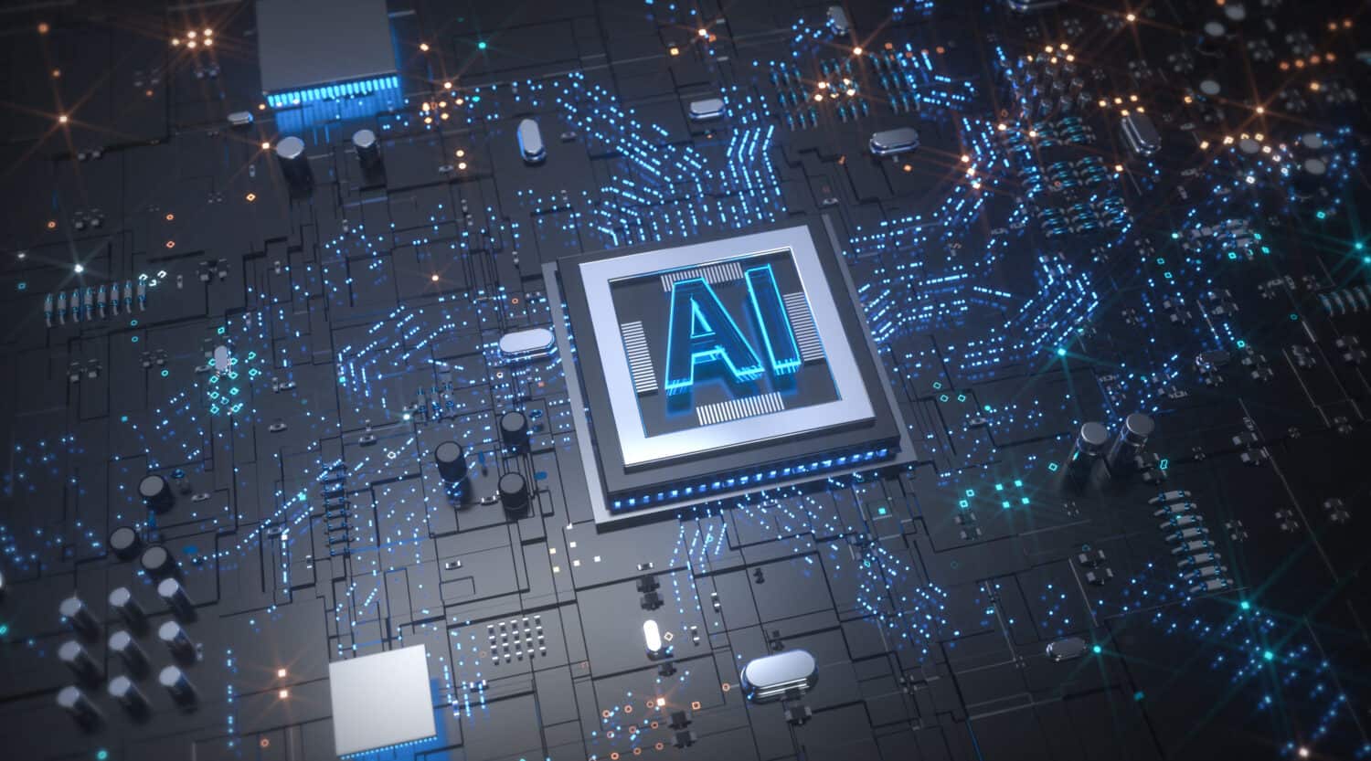 AI artificial intelligence three dimensional electronic intelligent hardware chip scene