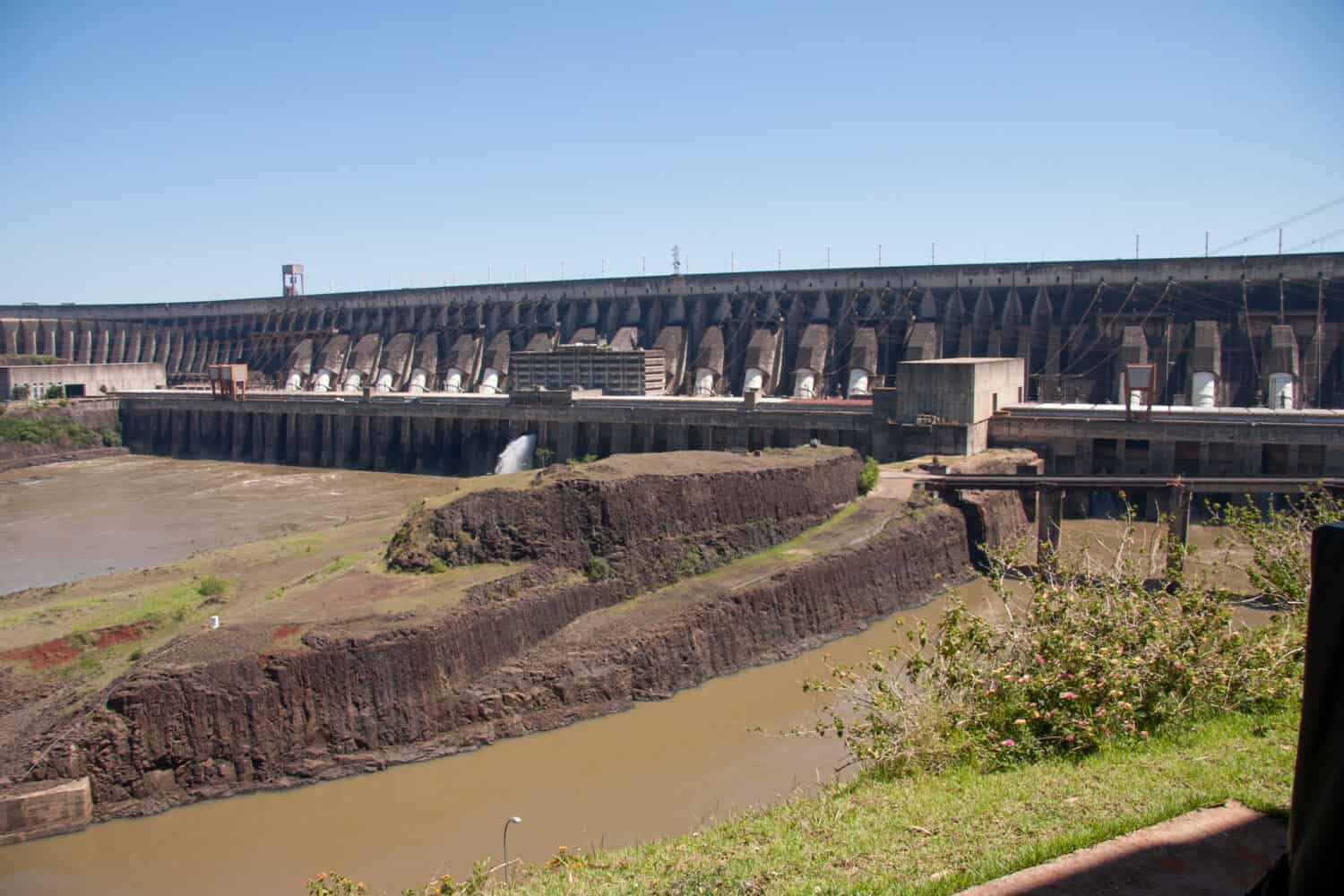 The Itaipu Dam on the Parana River located on the Border of Brazil and Paraguay