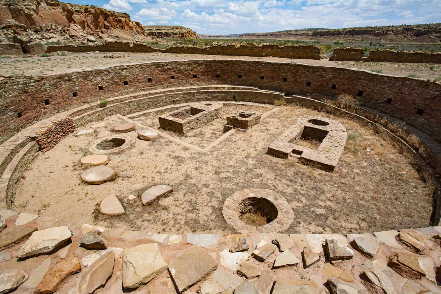 Native American ruins at Chaco Canyon, New Mexico.