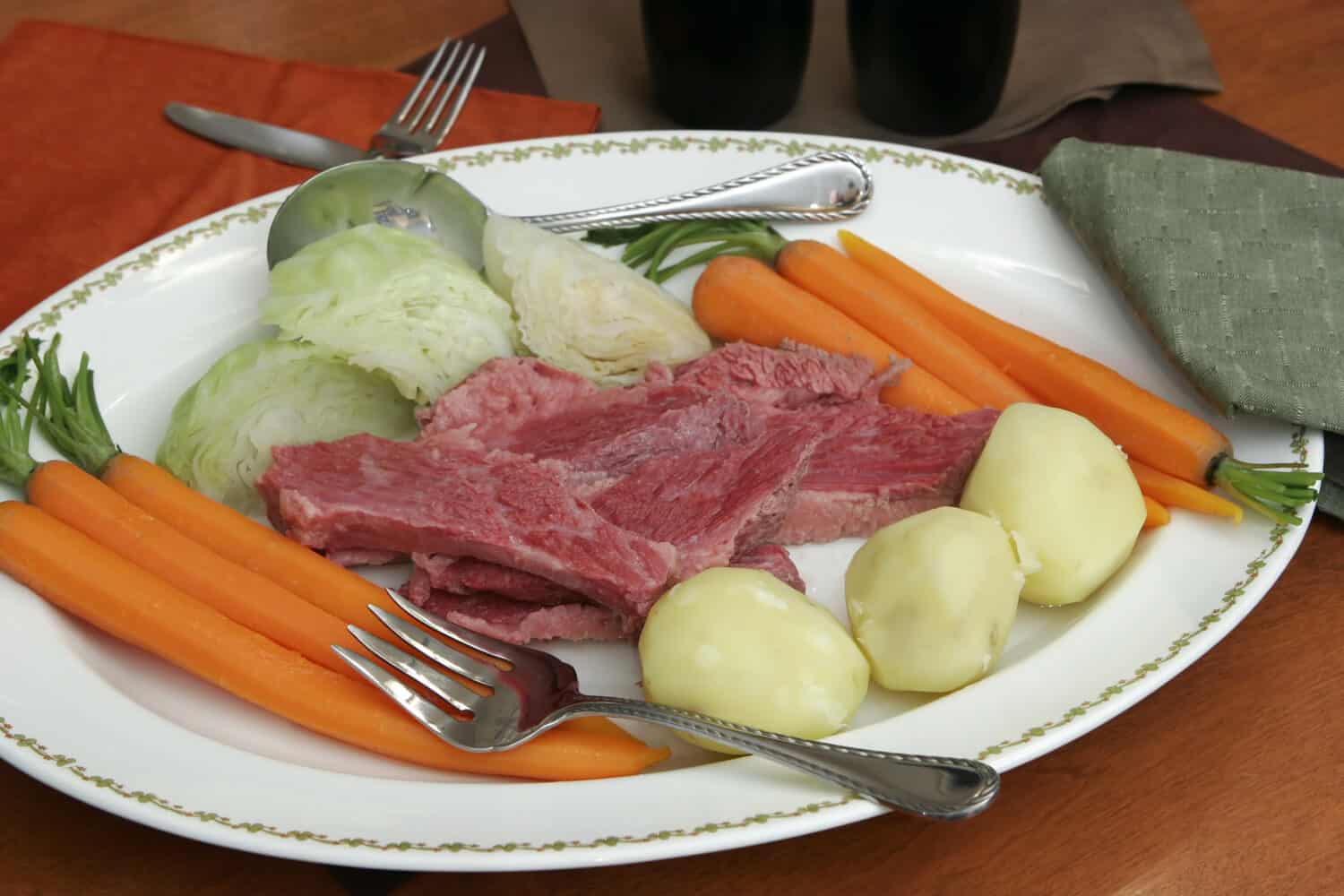 Traditional new England boiled dinner