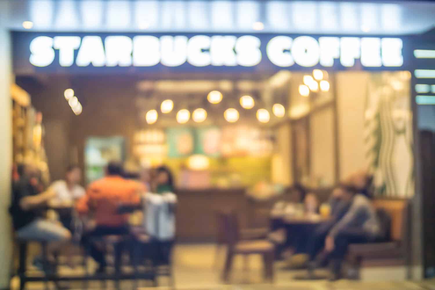 Starbucks blurred background