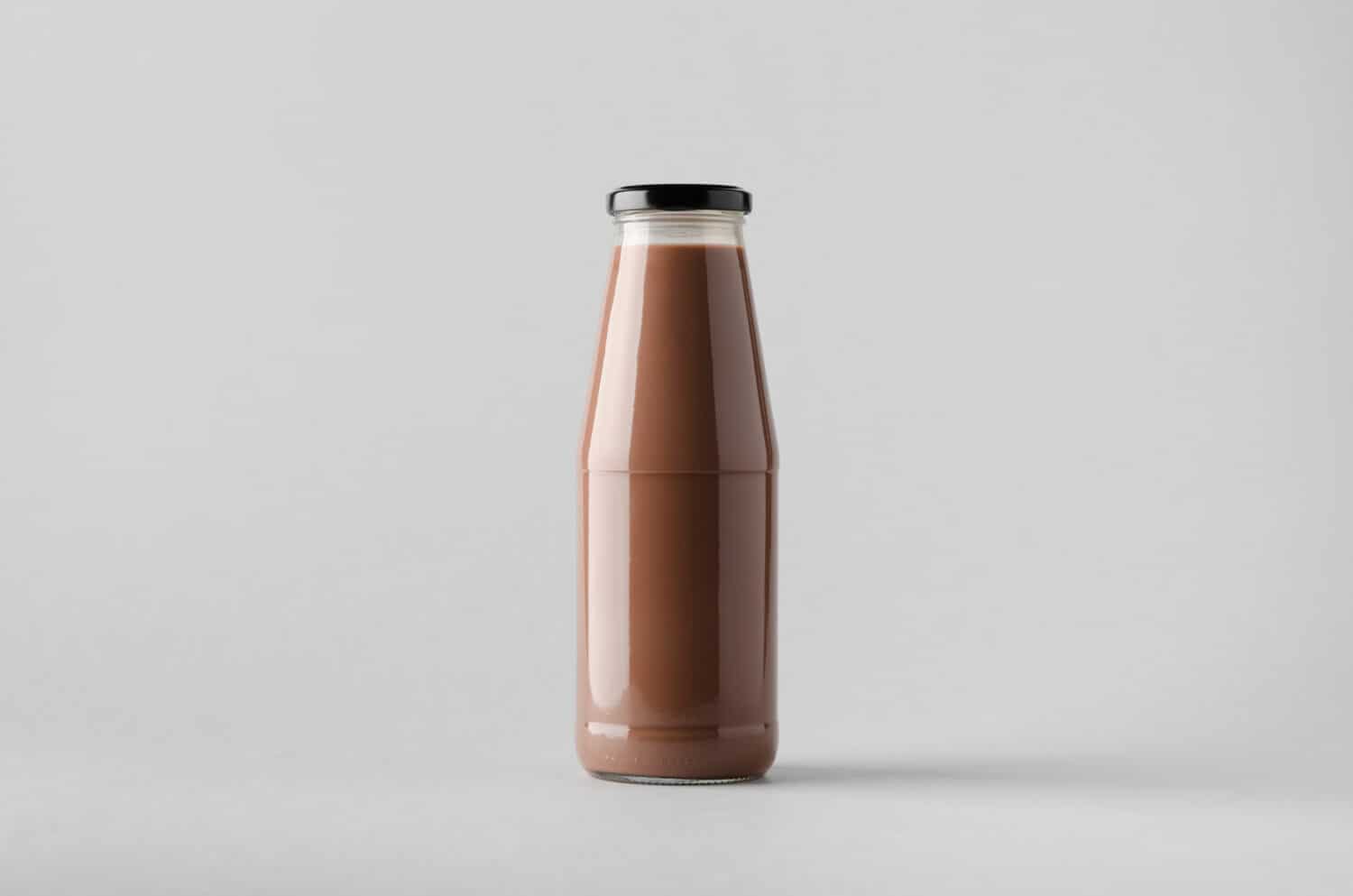 Chocolate Milk Bottle Mock-Up