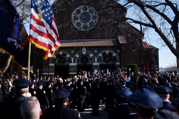 Funeral Held For Brooklyn Cop Shot During Home Invasion