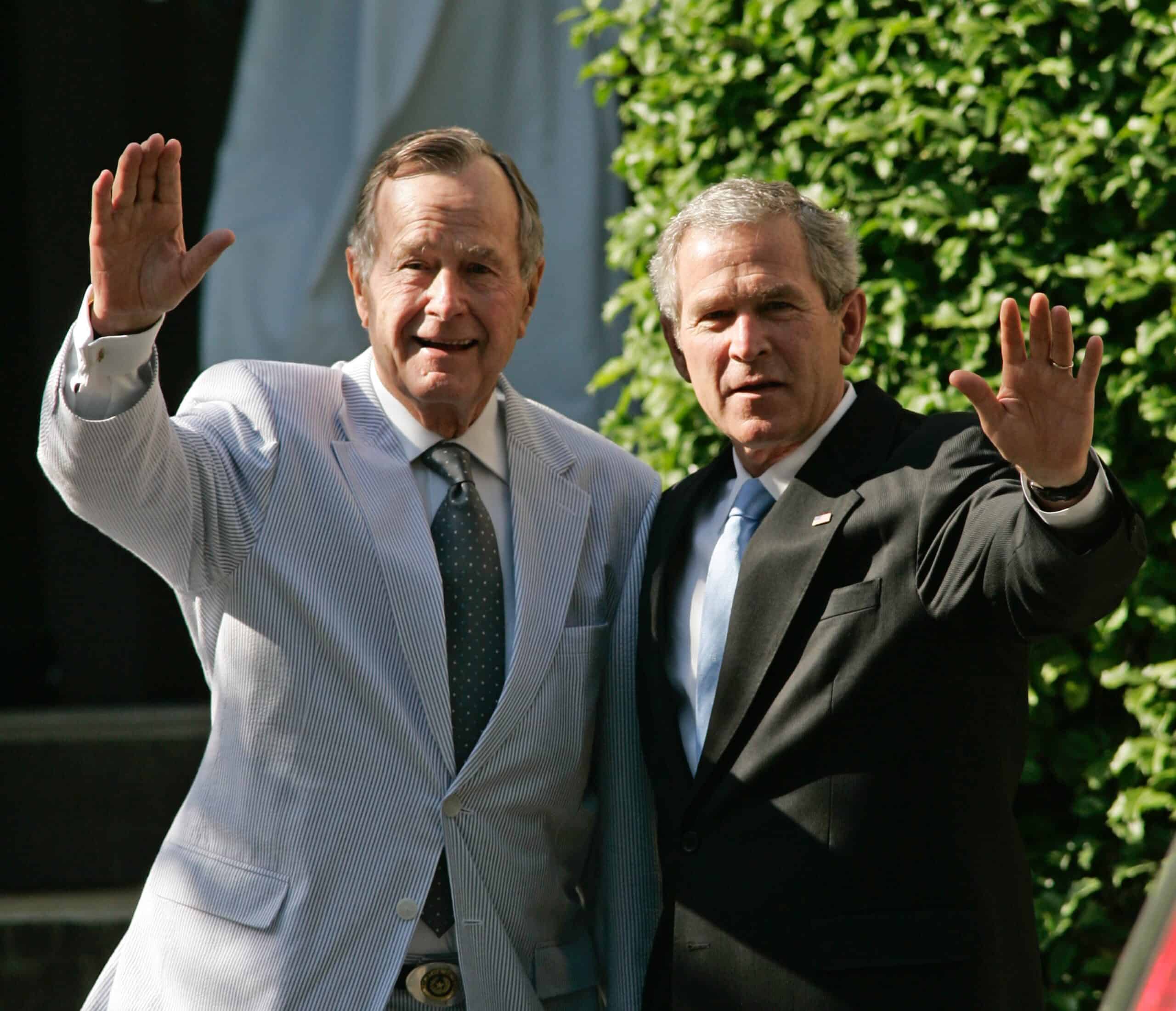 President Bush And Father Attend Family Wedding