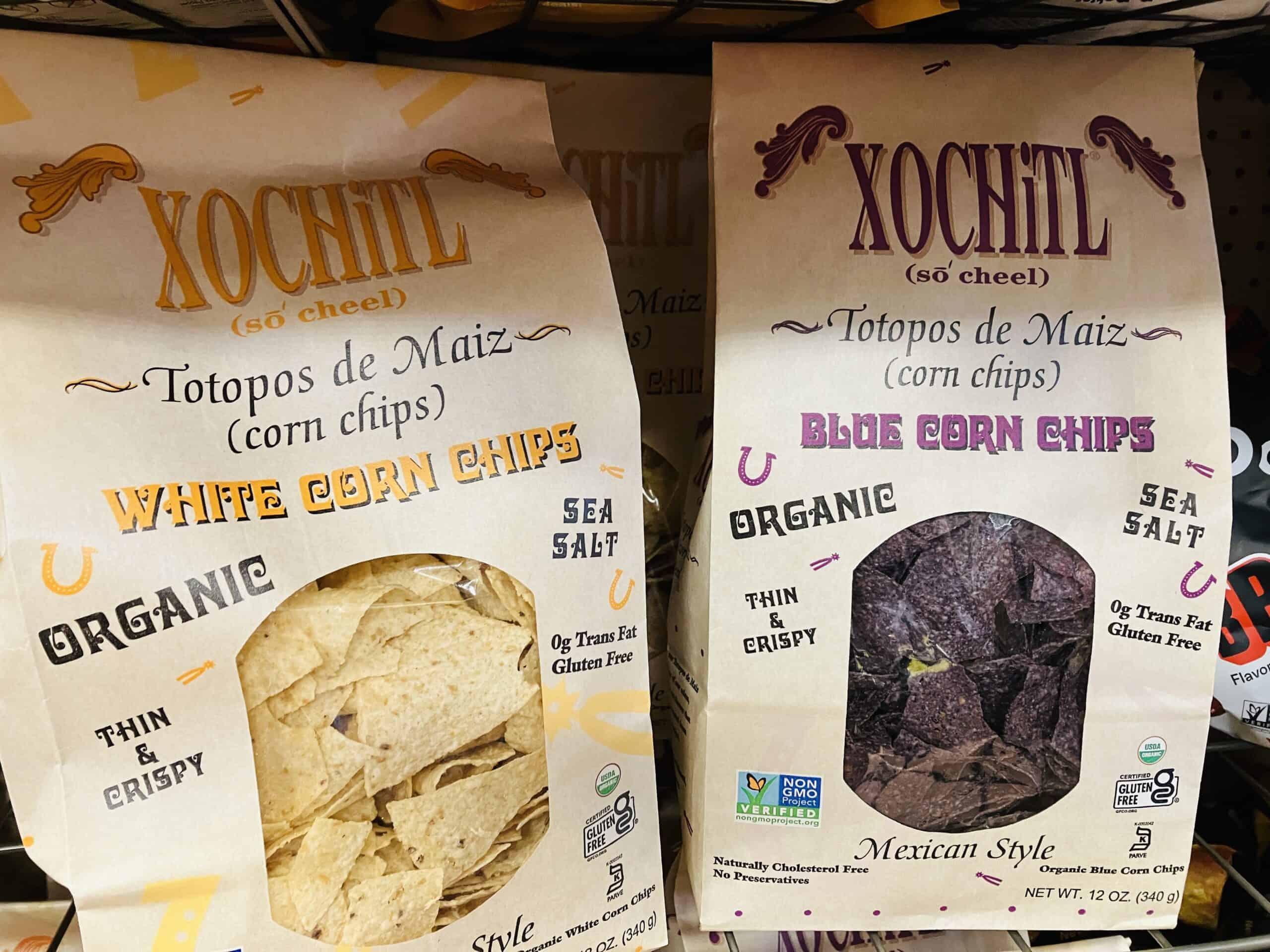 Xochitl white and blue corn tortilla chips