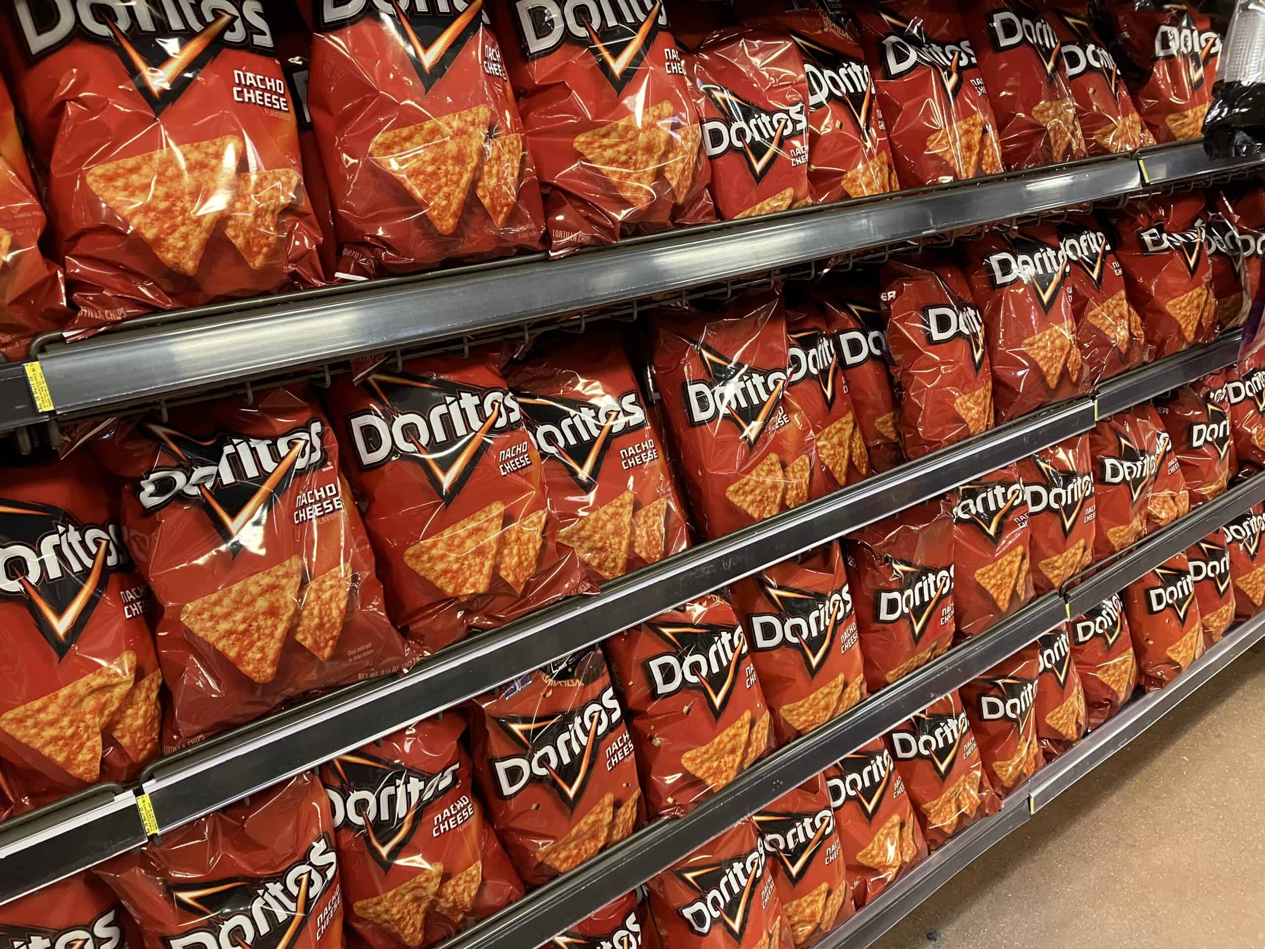 Doritos on a store shelf