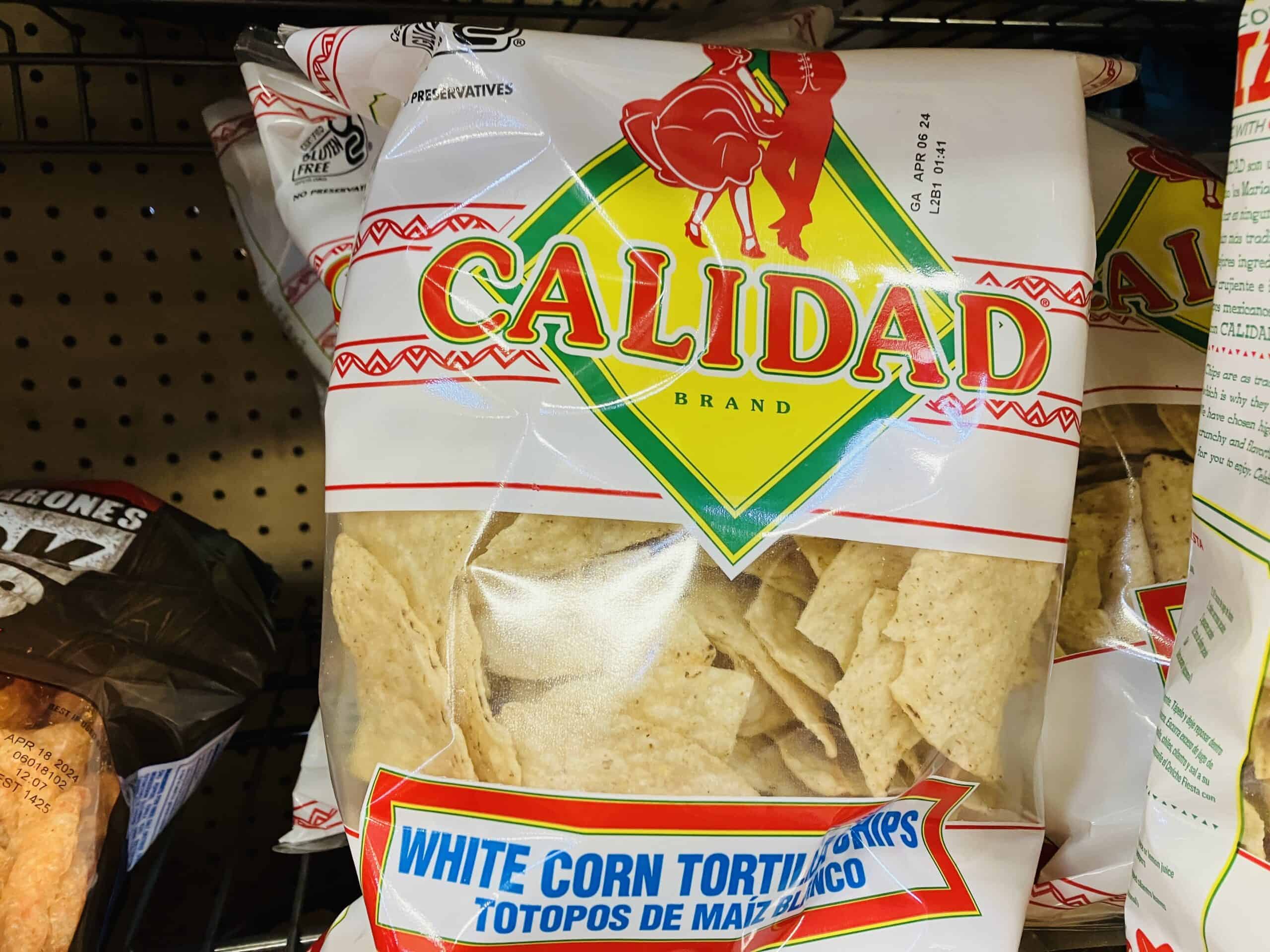 Calidad white corn tortilla chips