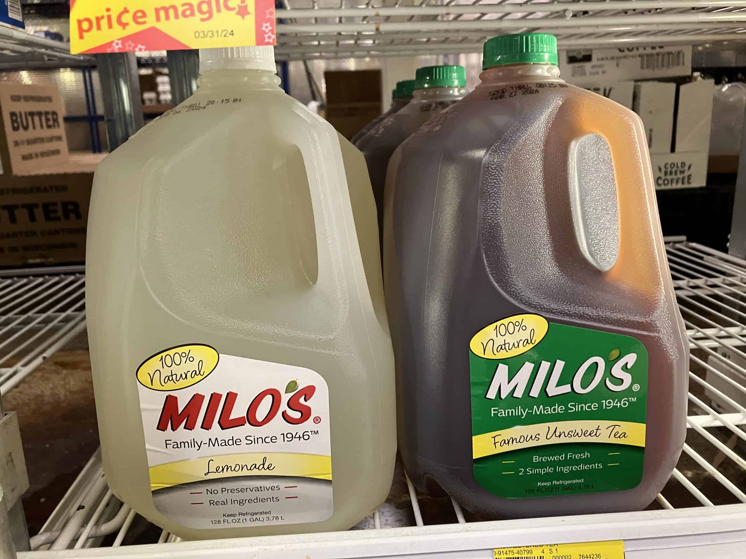 Milo's lemonade and unsweet tea