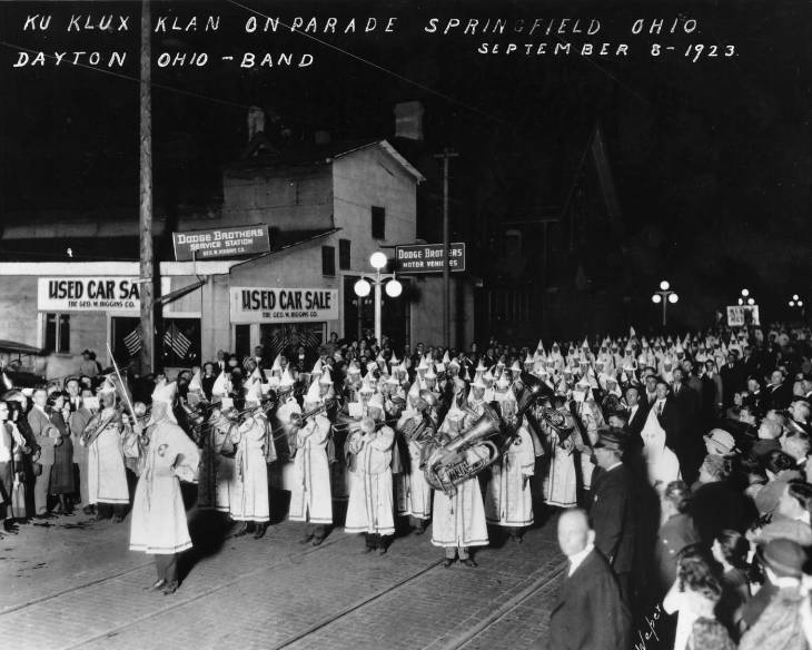 Ku Klux Klan on parade in Springfield, Ohio