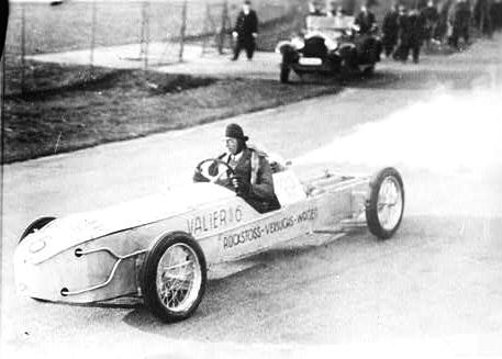 Max Valier in rocket car 1930