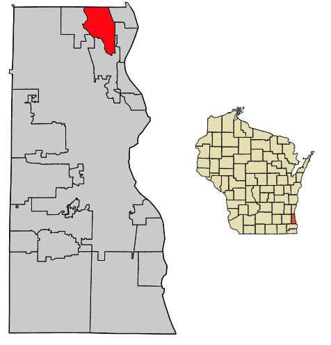 Milwaukee County Wisconsin Incorporated and Unincorporated areas River Hills Highlighted by DemocraticLuntz