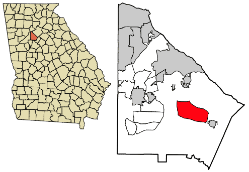 DeKalb County Georgia Incorporated and Unincorporated areas Redan Highlighted 1363952 by DemocraticLuntz