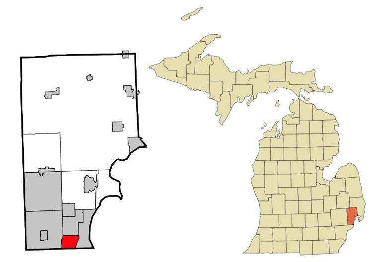 Macomb County Michigan Incorporated and Unincorporated areas Eastpointe Highlighted by Arkyan