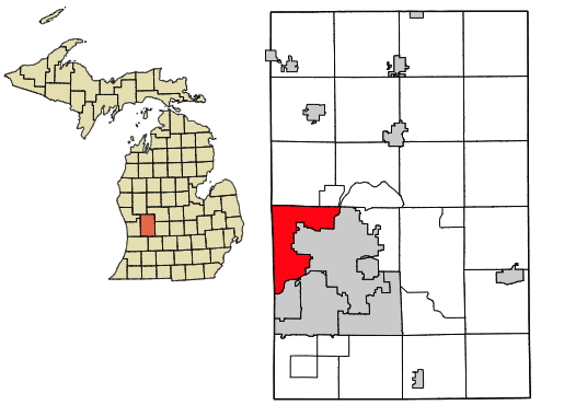 Kent County Michigan Incorporated and Unincorporated areas Walker Highlighted by Arkyan