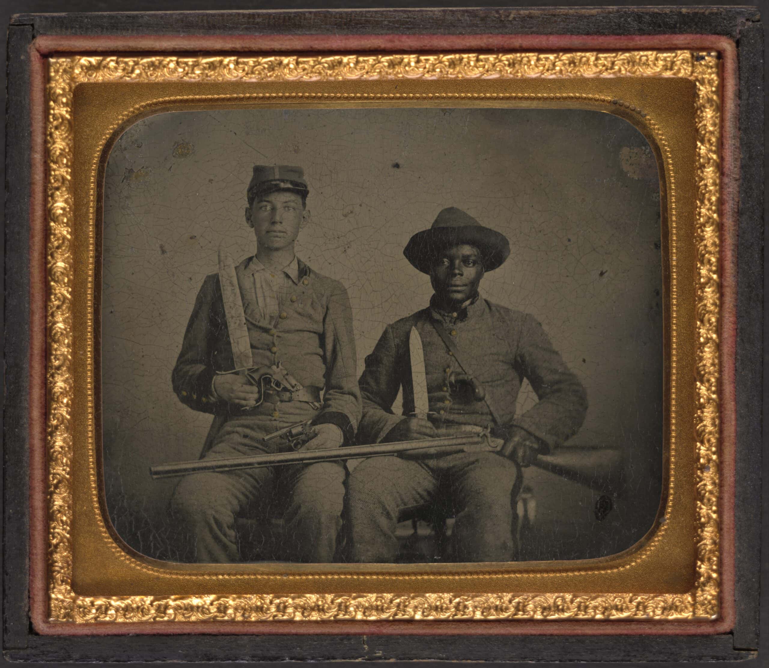 Sgt. A.M. Chandler of the 44th Mississippi Infantry Regiment and Silas Chandler, family slave