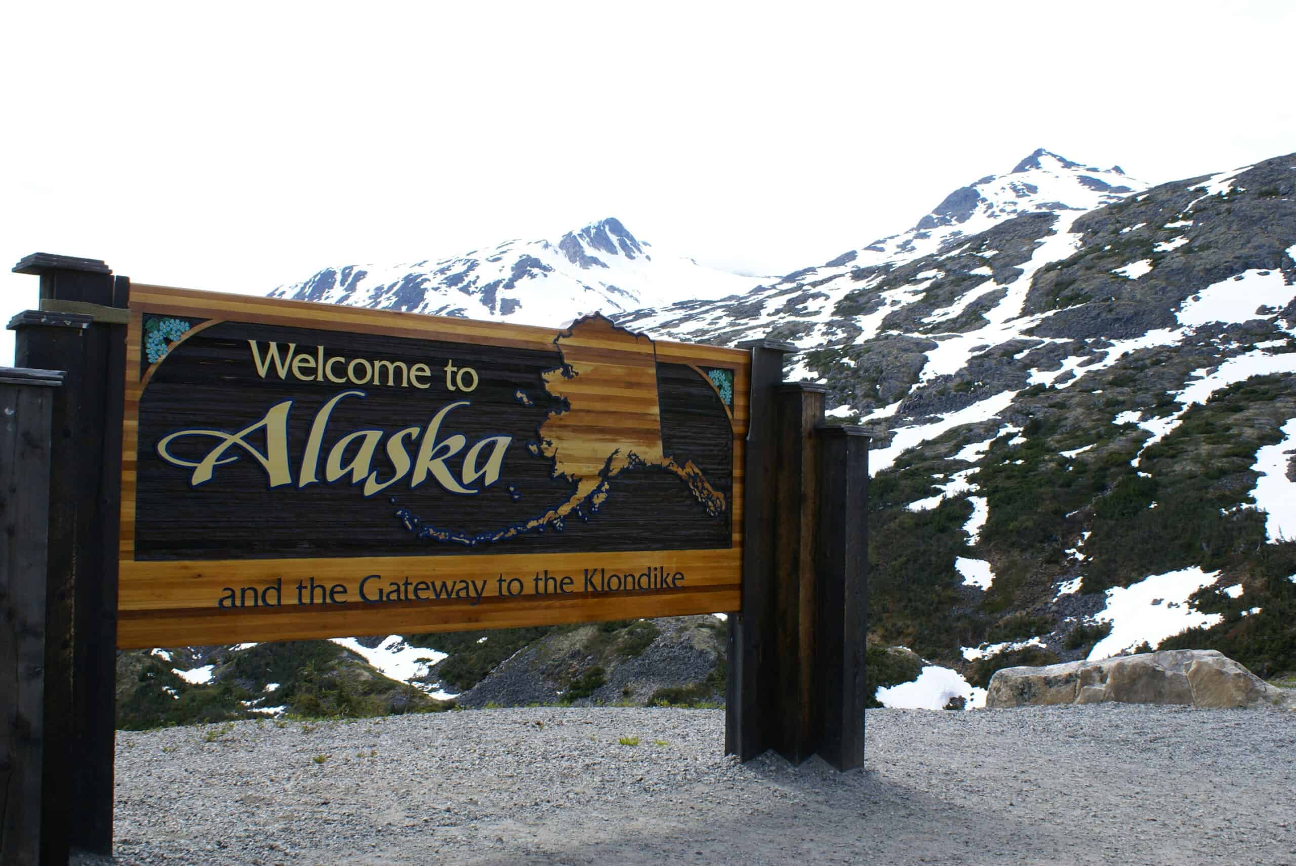 Welcome to Alaska sign by Richard Martin