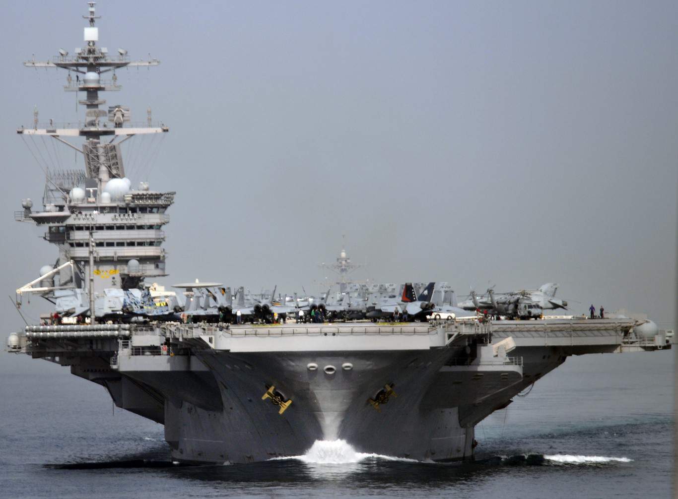 United+States+navy | USS Carl Vinson transits the Strait of Hormuz.