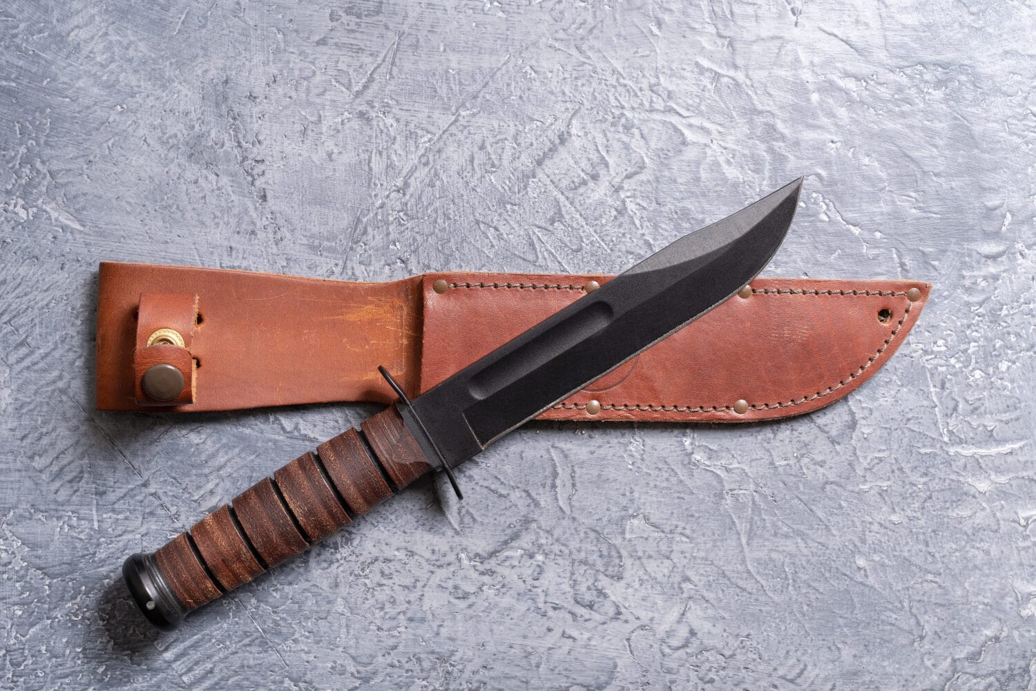military combat knife ka-bar, the knife of the marine corps and the U.S. Navy