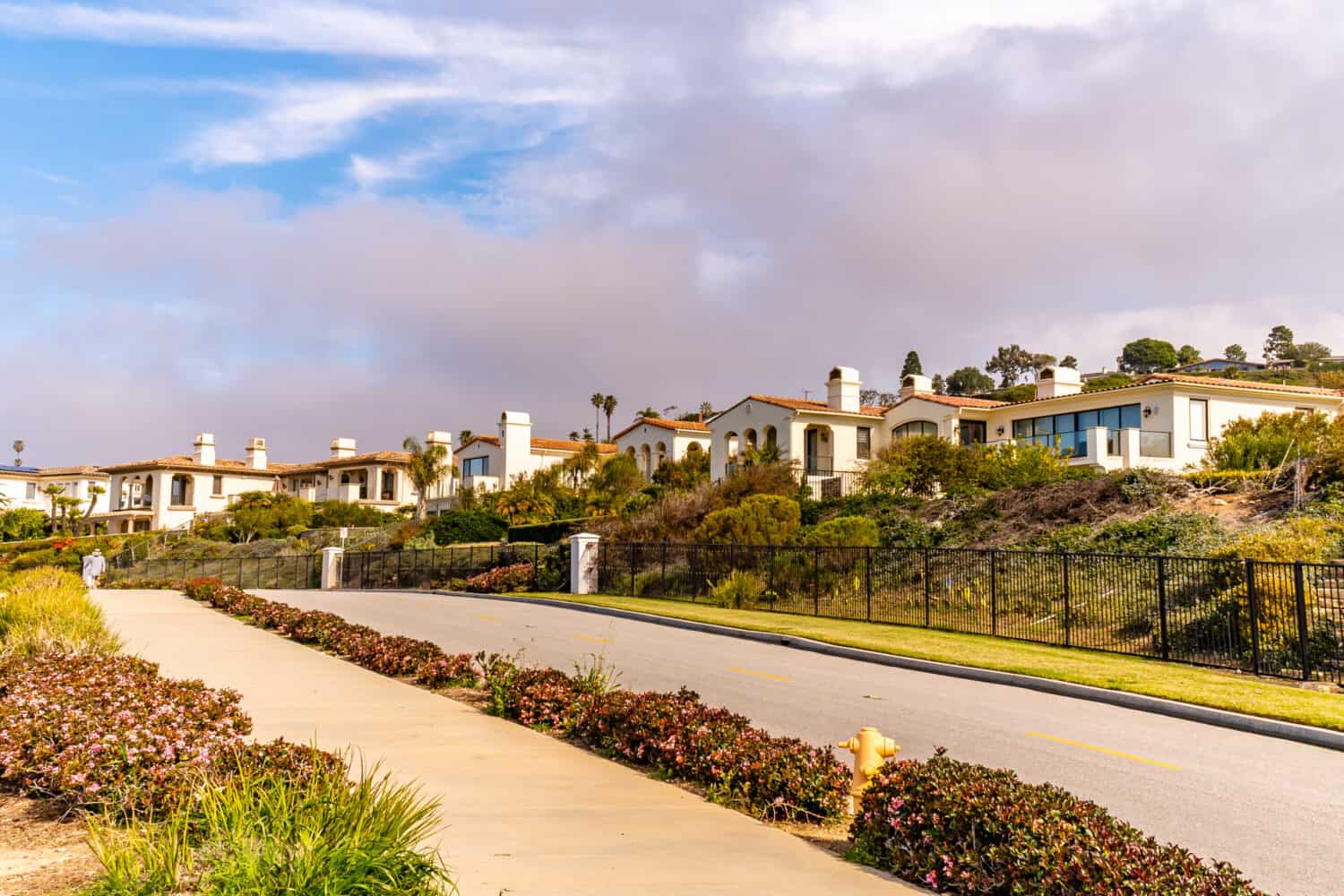 beautiful houses on the seaside at Torrance, CA