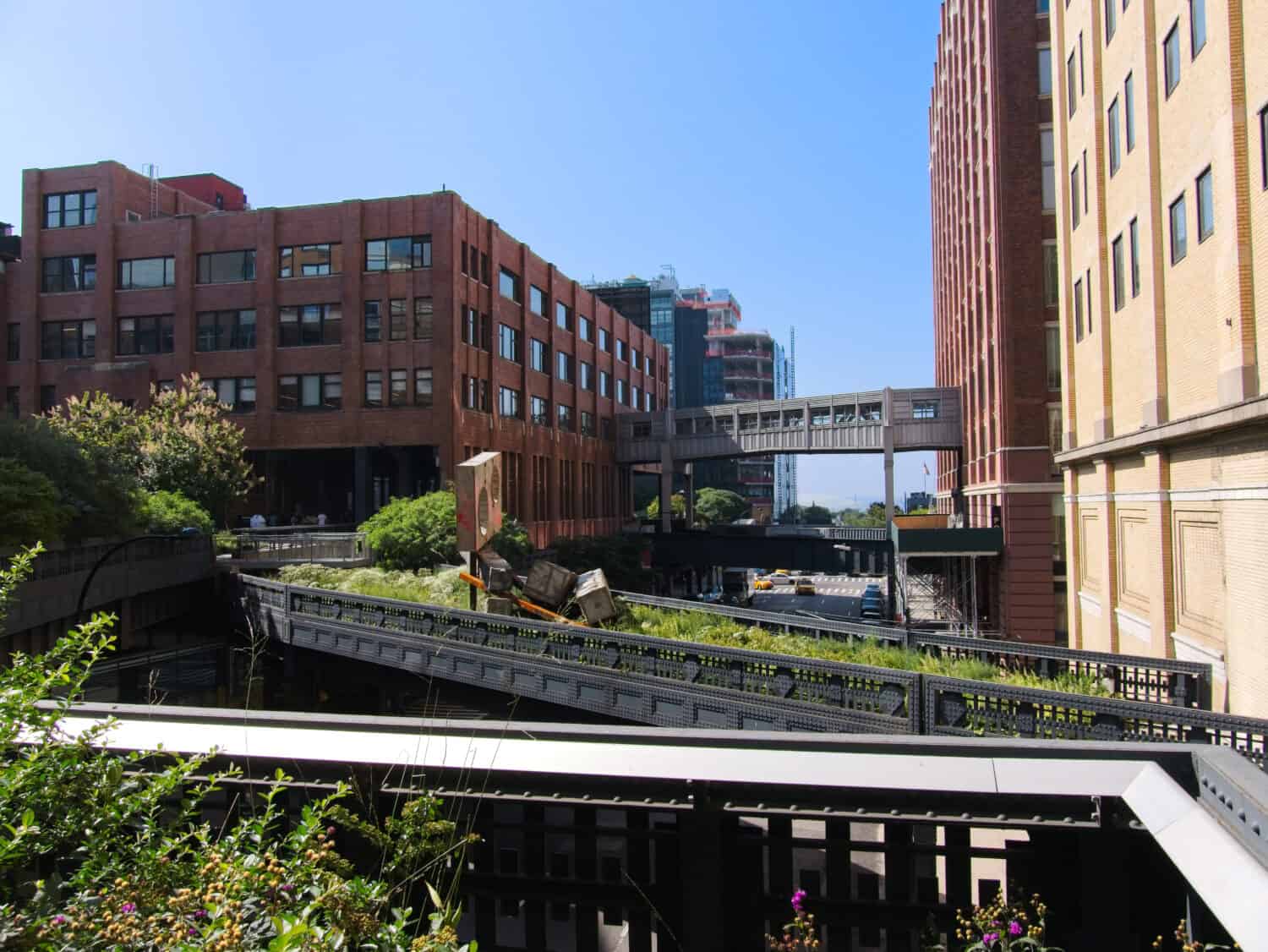 View from the Highline on Manhattan in Chelsea neighbourhood New York city, New York, USA, Stock photography