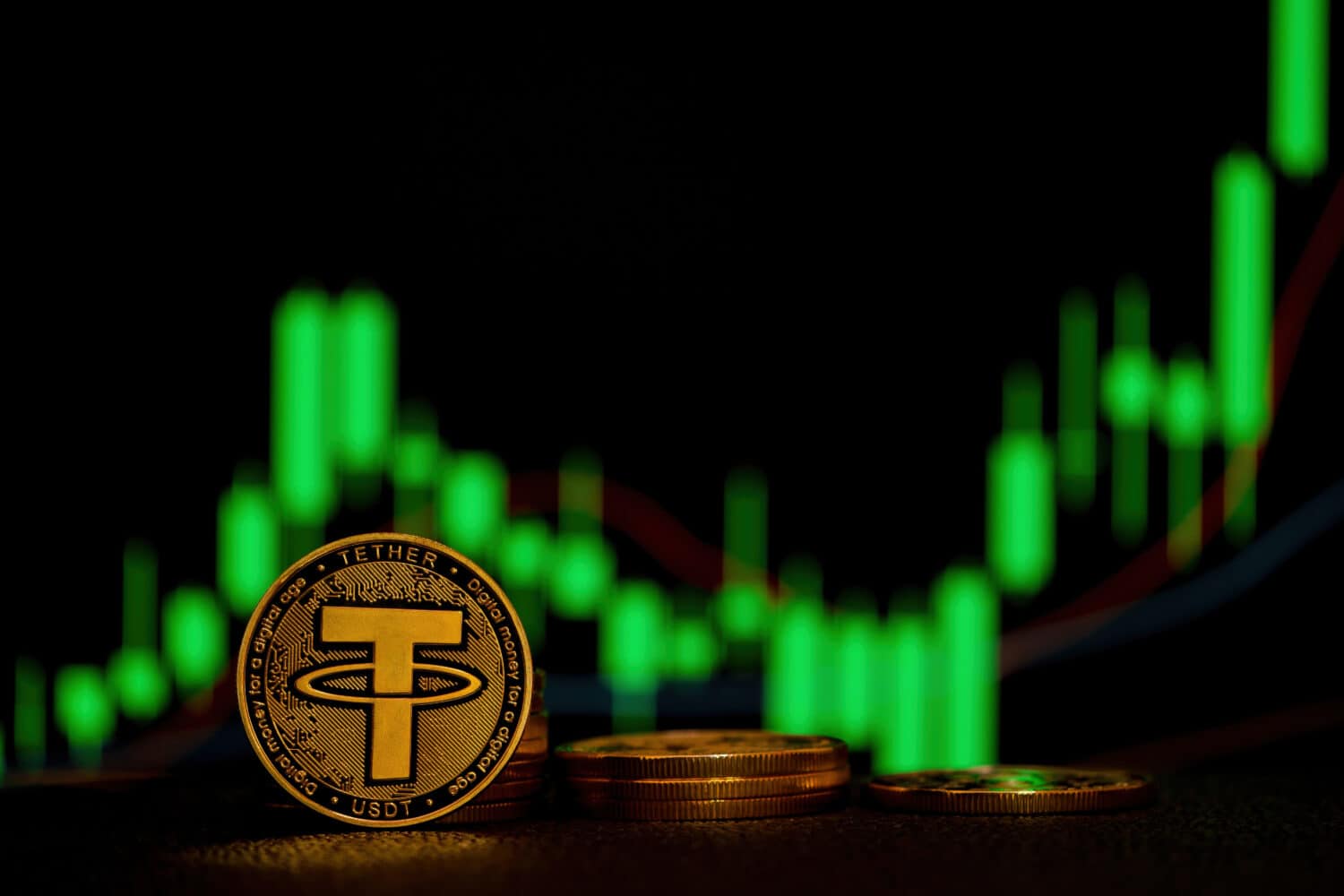 The value of the Tether coin (usdt) Crypto currency has increased.