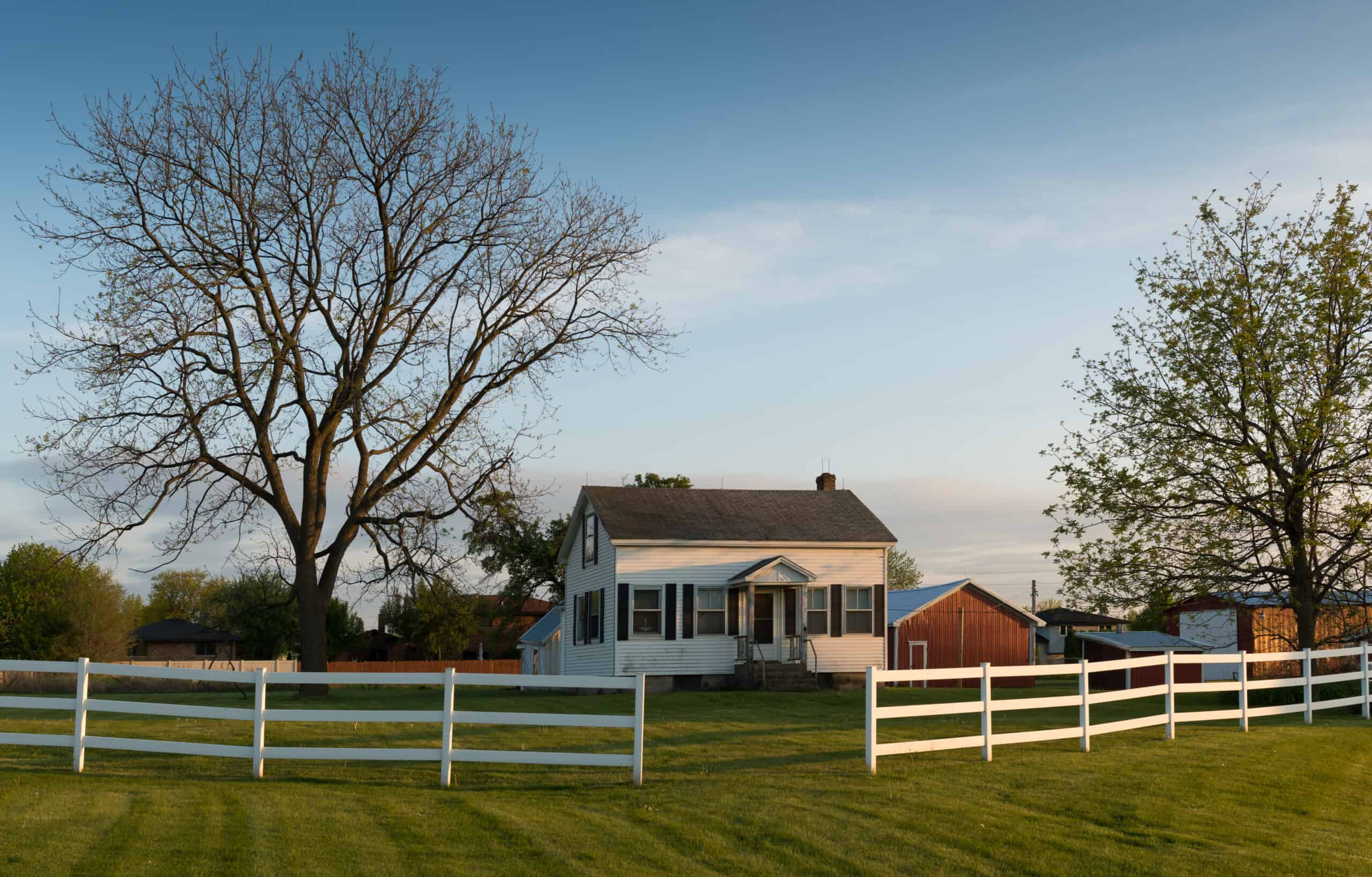 White farmhouse