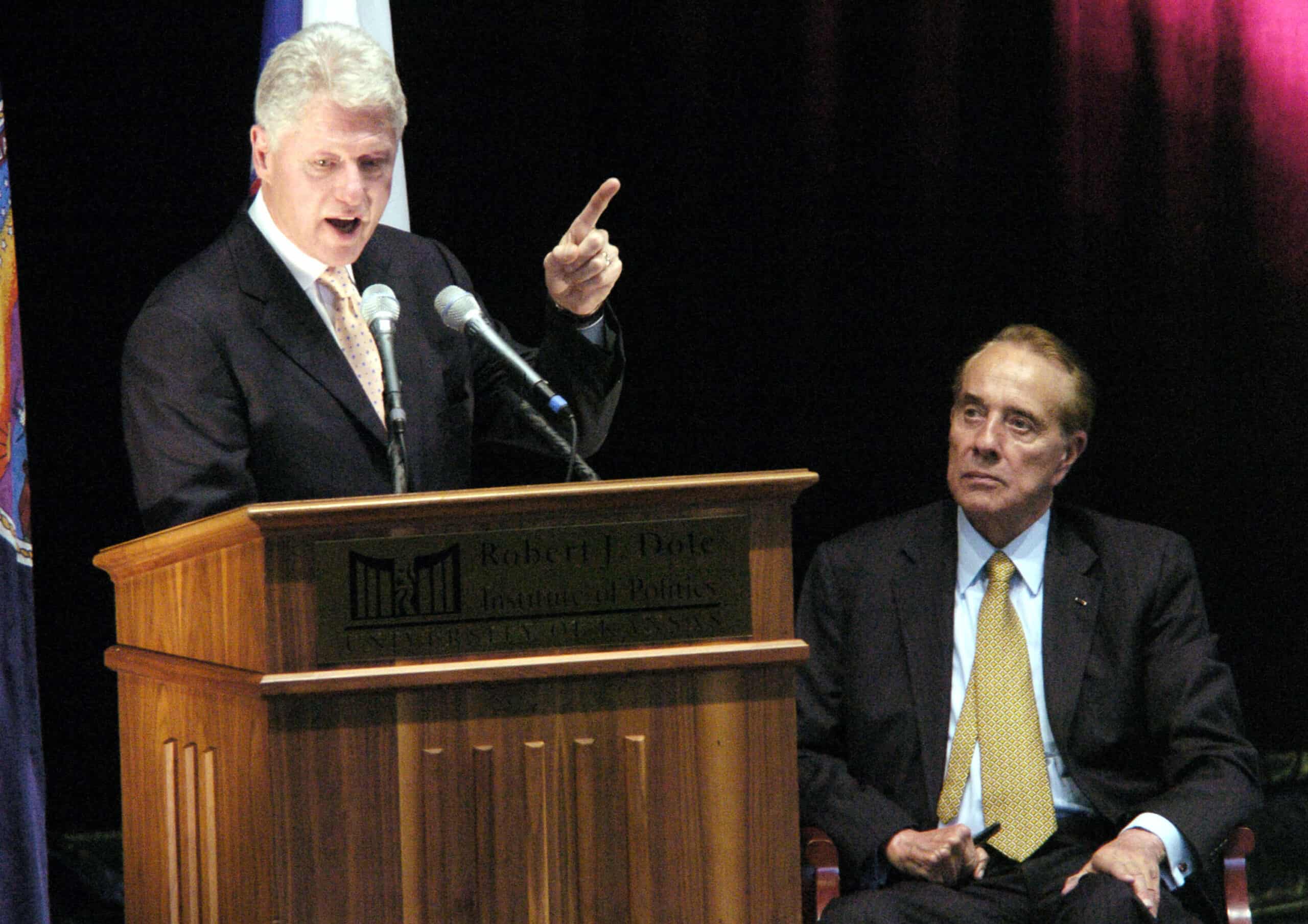 Bill Clinton Gives Inaugural Lecture At Robert J. Dole Institute of Politics