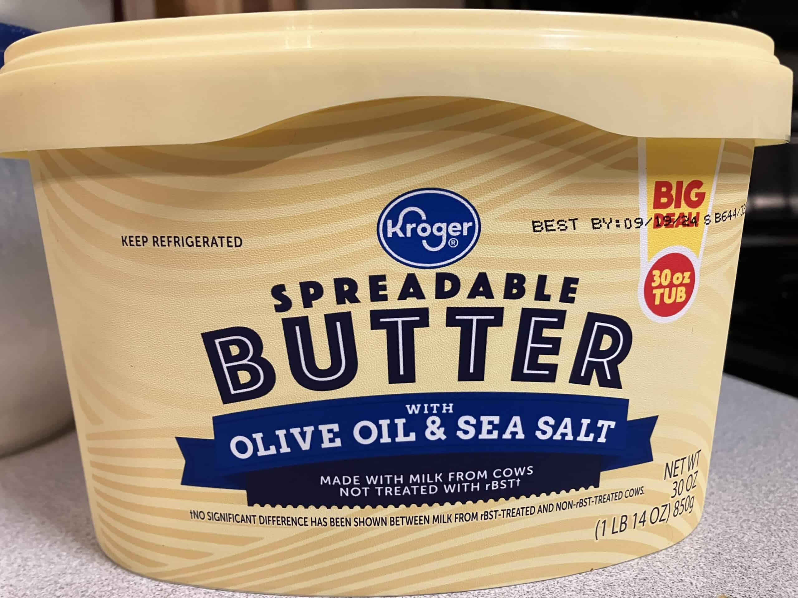 Kroger butter with olive oil and sea salt
