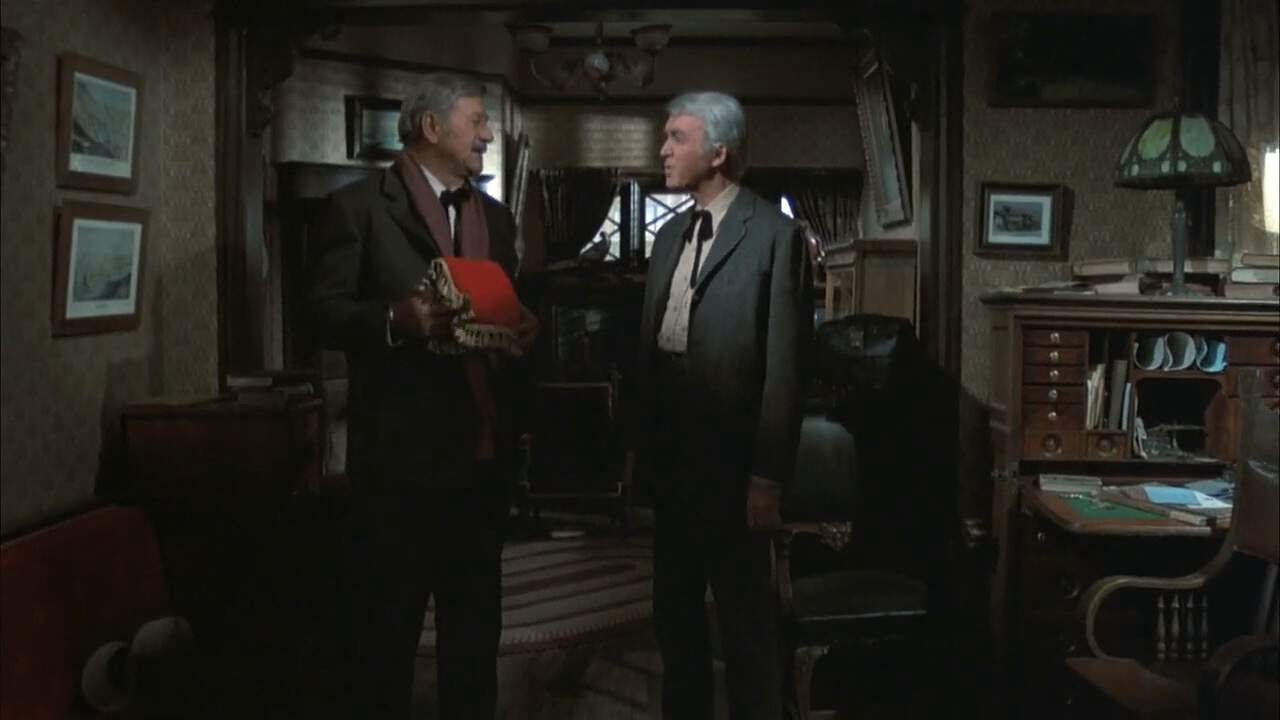 James Stewart and John Wayne in The Shootist (1976)