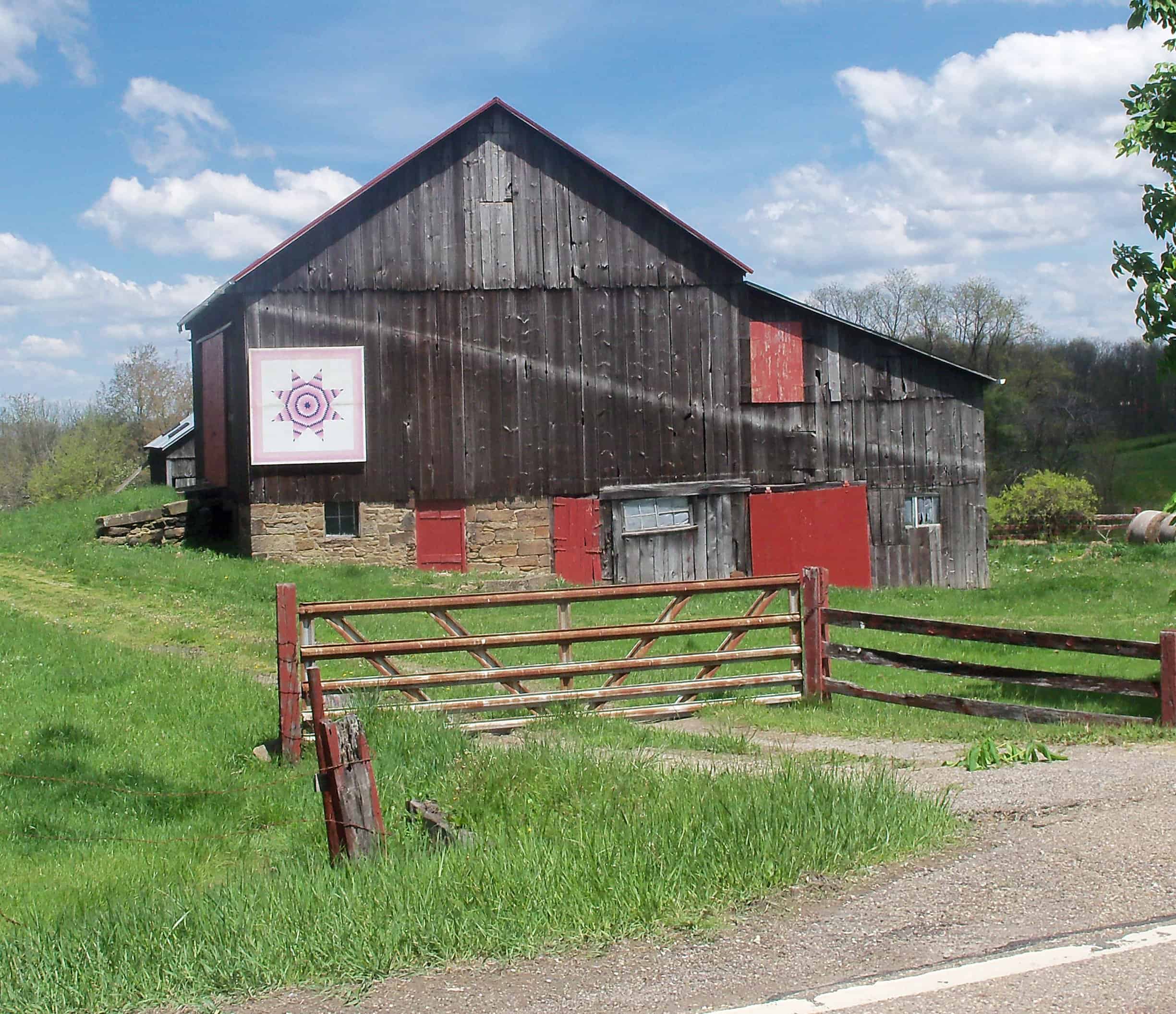 Purple Quilt Star on Barn, Harrisville, Ohio by Roseohioresident