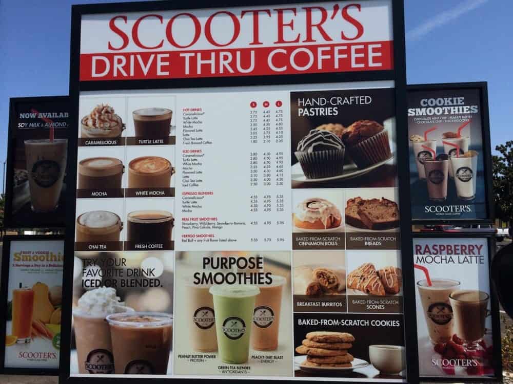 Scooter's Coffee Menu