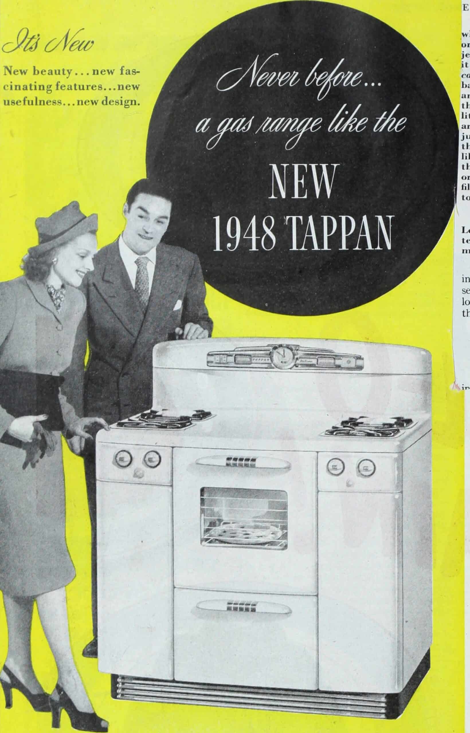 Tappan gas range ad, Ladies' Home Journal 1948