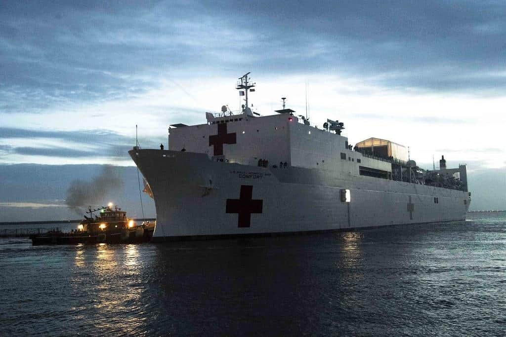 USNS Comfort departs Naval Station Norfolk. by Official U.S. Navy Imagery