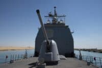 USS+Philippine+Sea+CG-58 | USS Philippine Sea (CG 58) transits the Suez Canal.