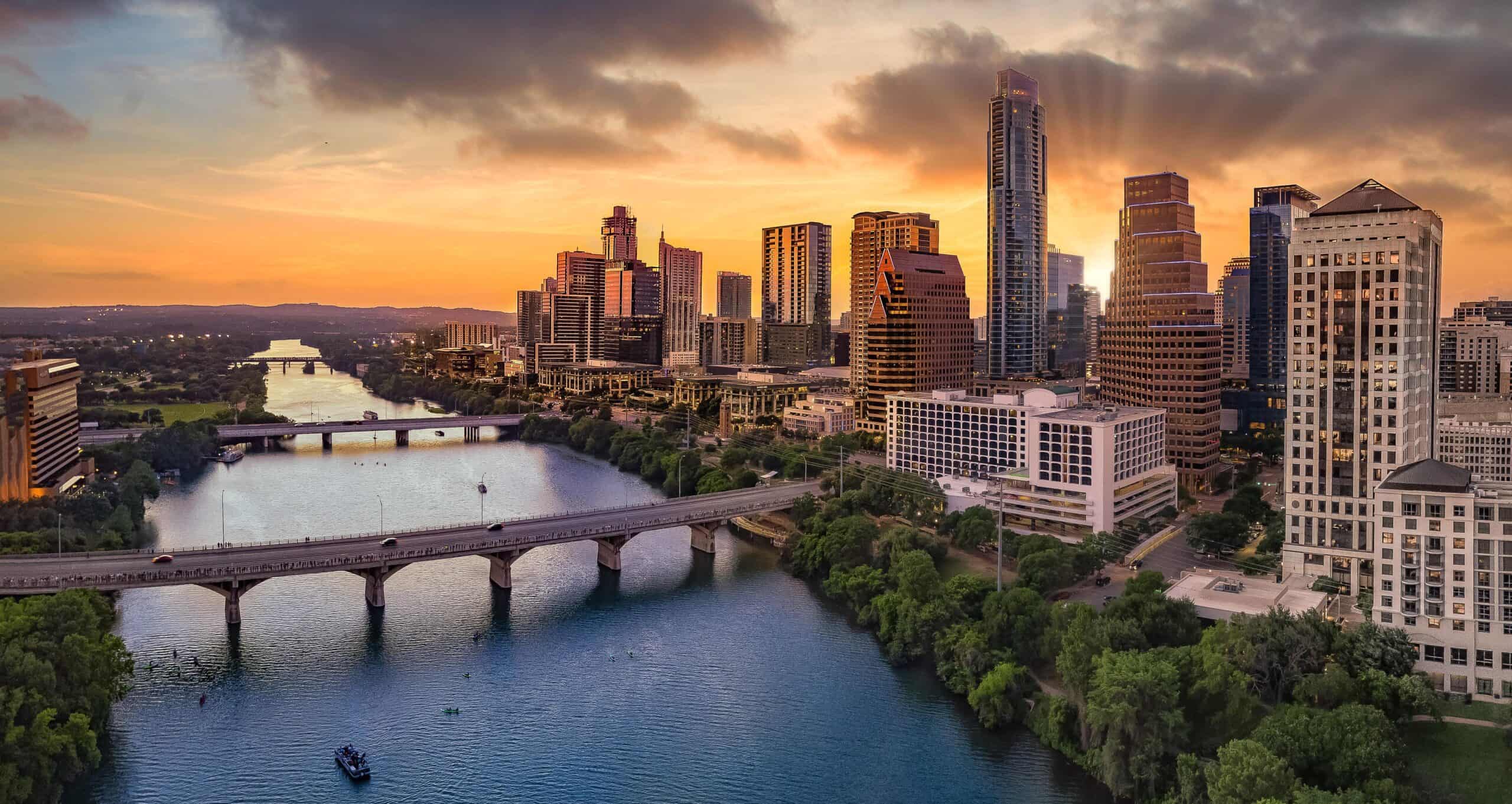 Austin, Texas | Downtown Austin Texas with capital and riverfront