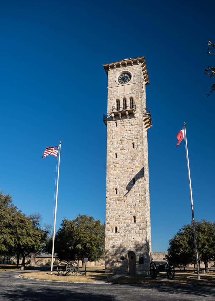 Fort Sam Houston Quadrangle Clock Tower by nan palmero