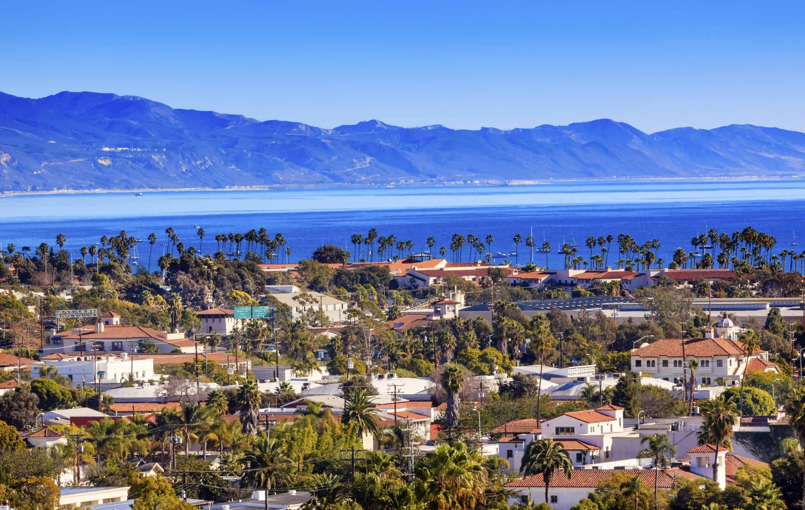 Santa Barbara California | Buildings Coastline Pacific Ocean Santa Barbara California