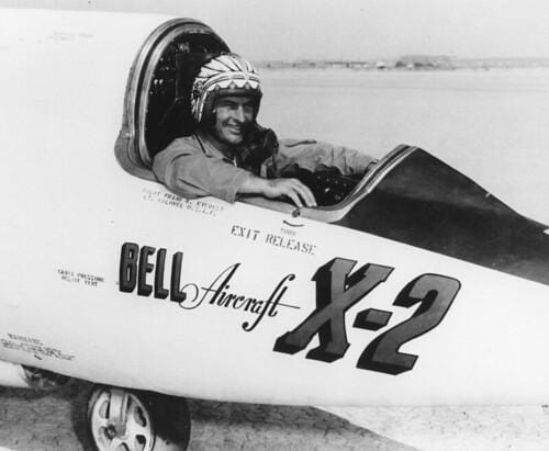 Bell+X-2+Starbuster | NACA-USAF Test pilot Lt. Col. Frank Kendall 'Pete' Everest in the Bell X-2 'Starbuster'