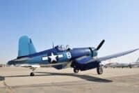 Chance-Vought F4U-4 Corsair on display at a California air show