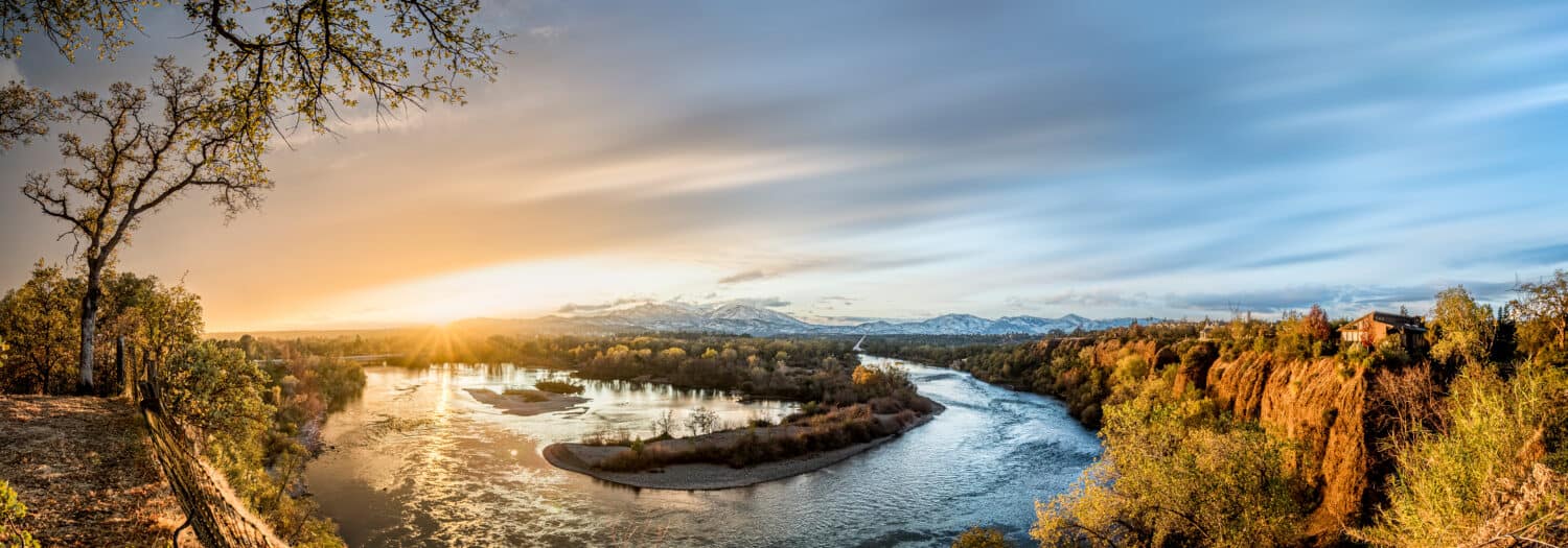 Overlooking Sacramento River after the storm