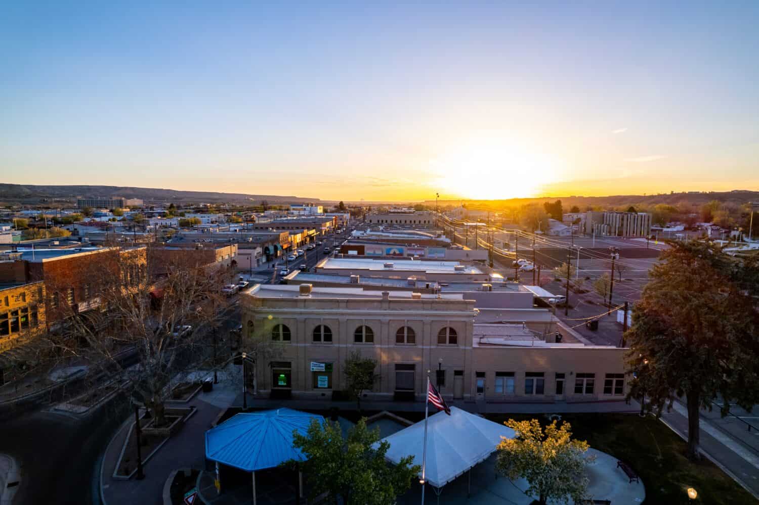 Downtown sunset of Farmington New Mexico