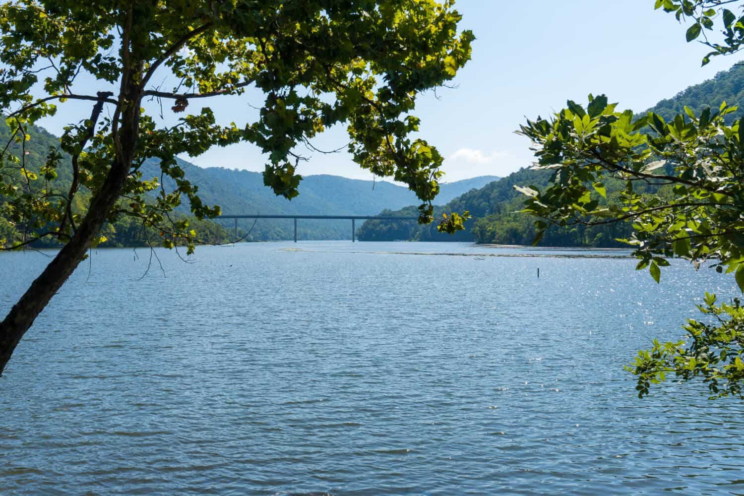 Bluestone National Scenic River and Bluestone State Park in West Virginia. Bluestone River flows into New River.