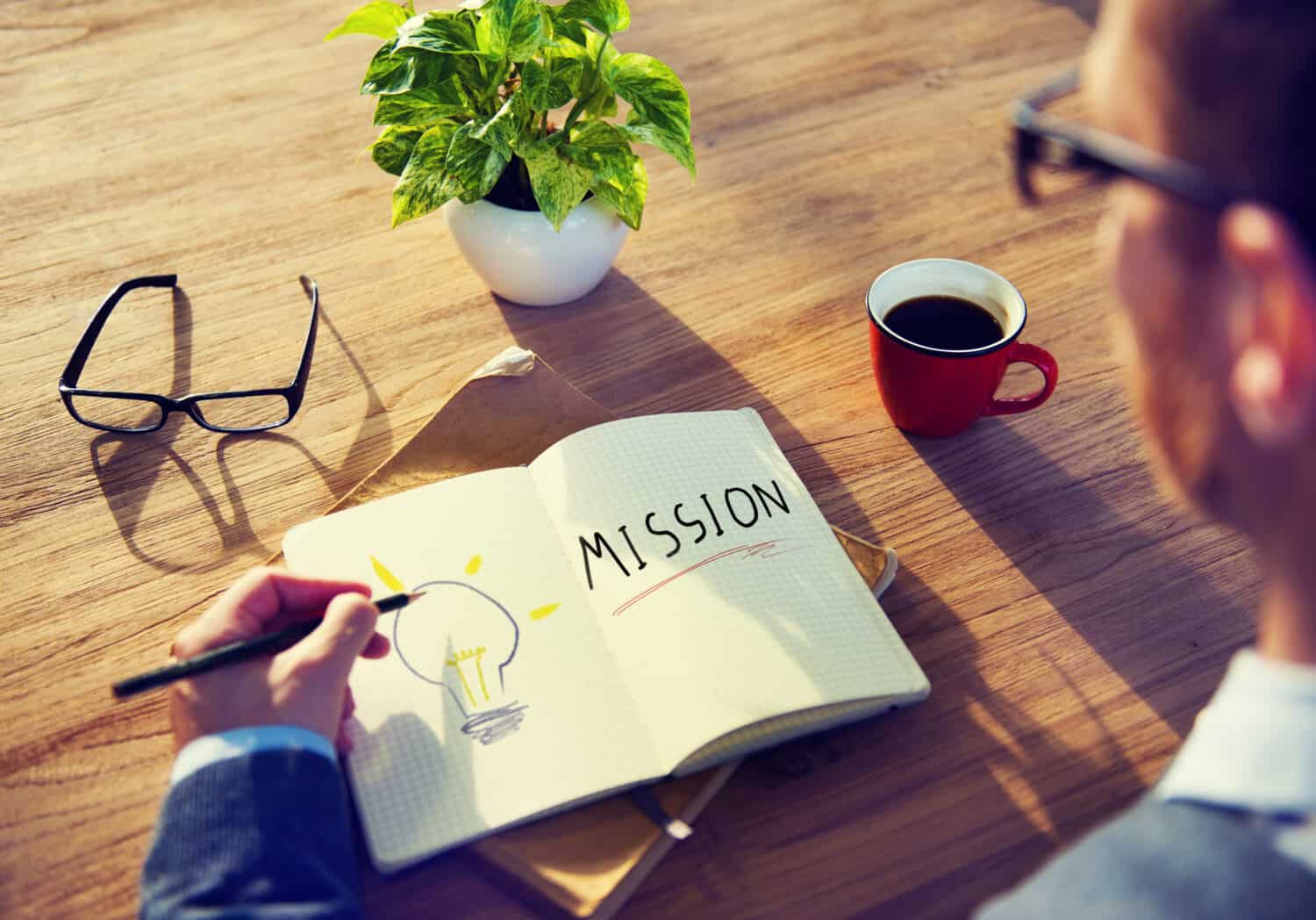 Businessman Mission Marketing Goal Project Planning Concept